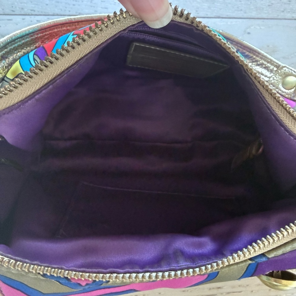 Coach Groovy Poppy Multicolor Satin Shoulder Bag — Y2K - Picture 4 of 7